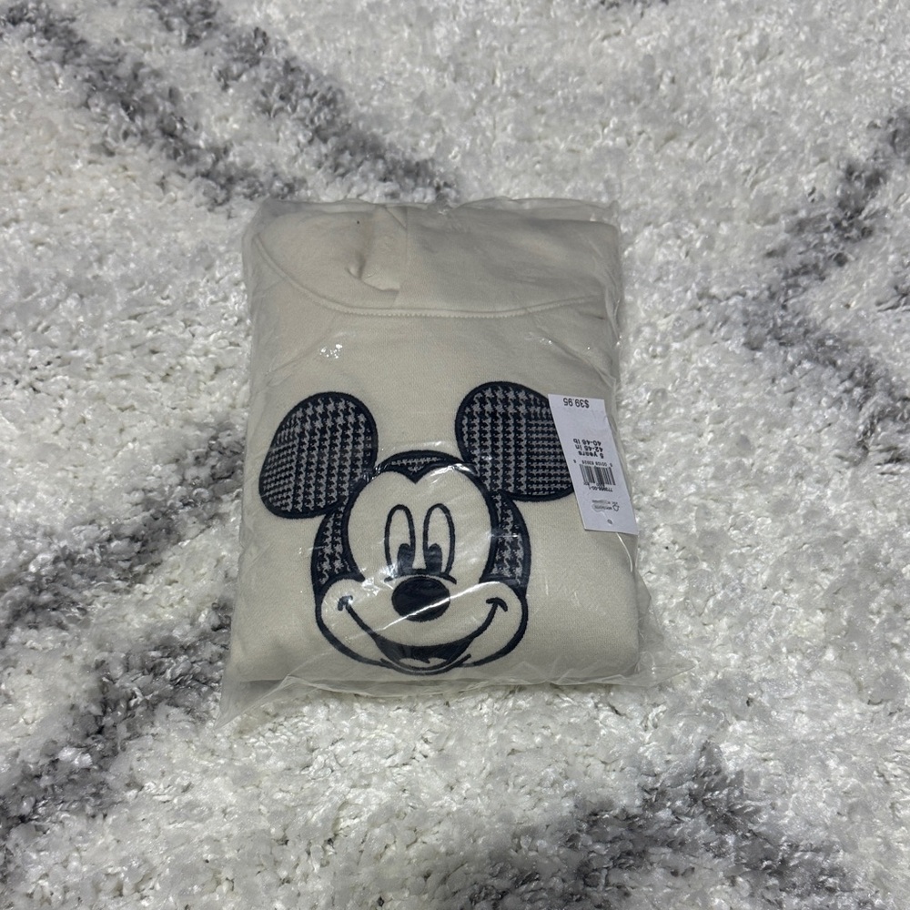 GAP Cream Hoodie with Mickey Mouse Design